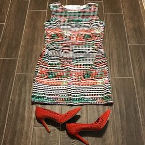 2 for 1…Multi-colored Layered Dress & heels